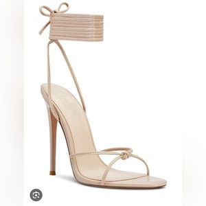 FEMME Los Angeles Athens Laces Up high heels Euro size 38 US 7.5-8 , color Latte